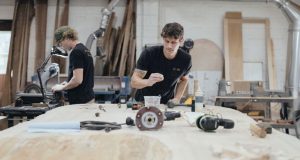 This Bucks County Woodworking Studio Turns Fallen Trees Into Heirloom Furniture Paramount Wood Co.'s talented team of woodworkers.