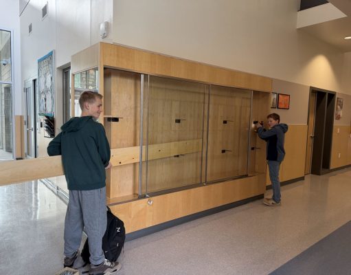 February is CTE Month: HMS Woodshop Students Revamp the School’s Trophy Case